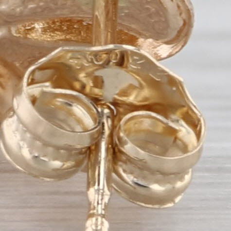 Lightweight Flower Stud Earrings 14k Rose Gold Floral Studs