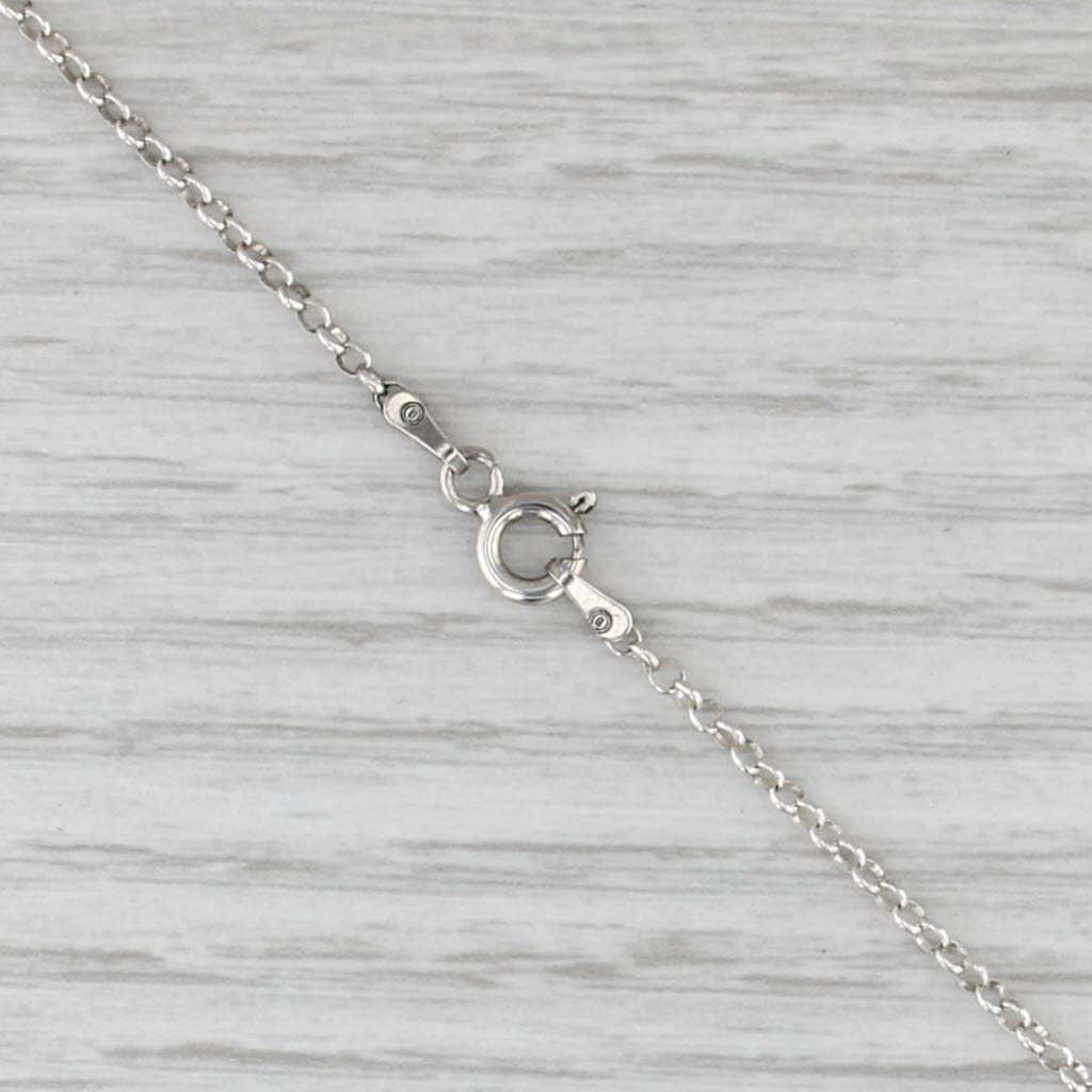 Engravable Medallion Pendant Necklace Sterling Silver 18" Cable Chain