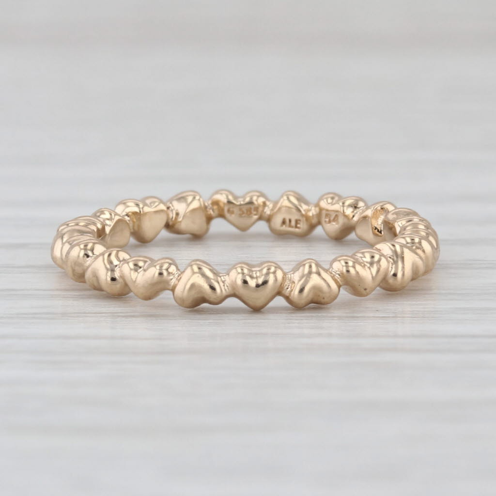 Authentic Pandora Forever Lock Stackable Ring 14k Gold Band 150160 Size 54 7