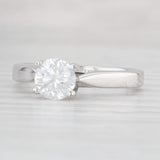 Light Gray 0.97ct Round Diamond Engagement Ring 14k White Gold Size 7 GSL Copy