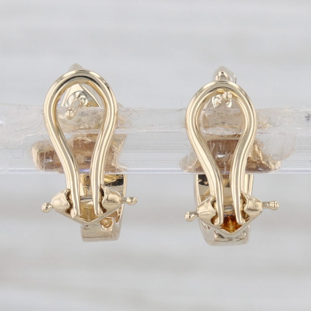 Tanzanite Diamond Lab Created Opal Drop Earrings 14k Yellow Gold Omega Backs