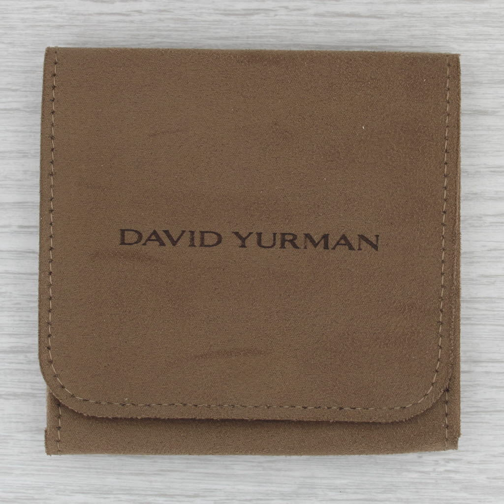 David Yurman Cablespira Station Flex Cuff Bracelet w/ Pouch 18k Gold 3mm 6.5"