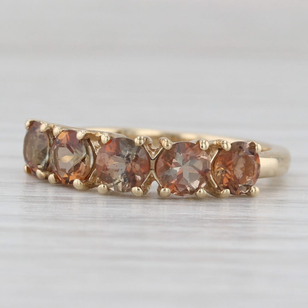 Rainbow 1.25ctw Andalusite Ring 10k Yellow Gold Size 5 Stackable