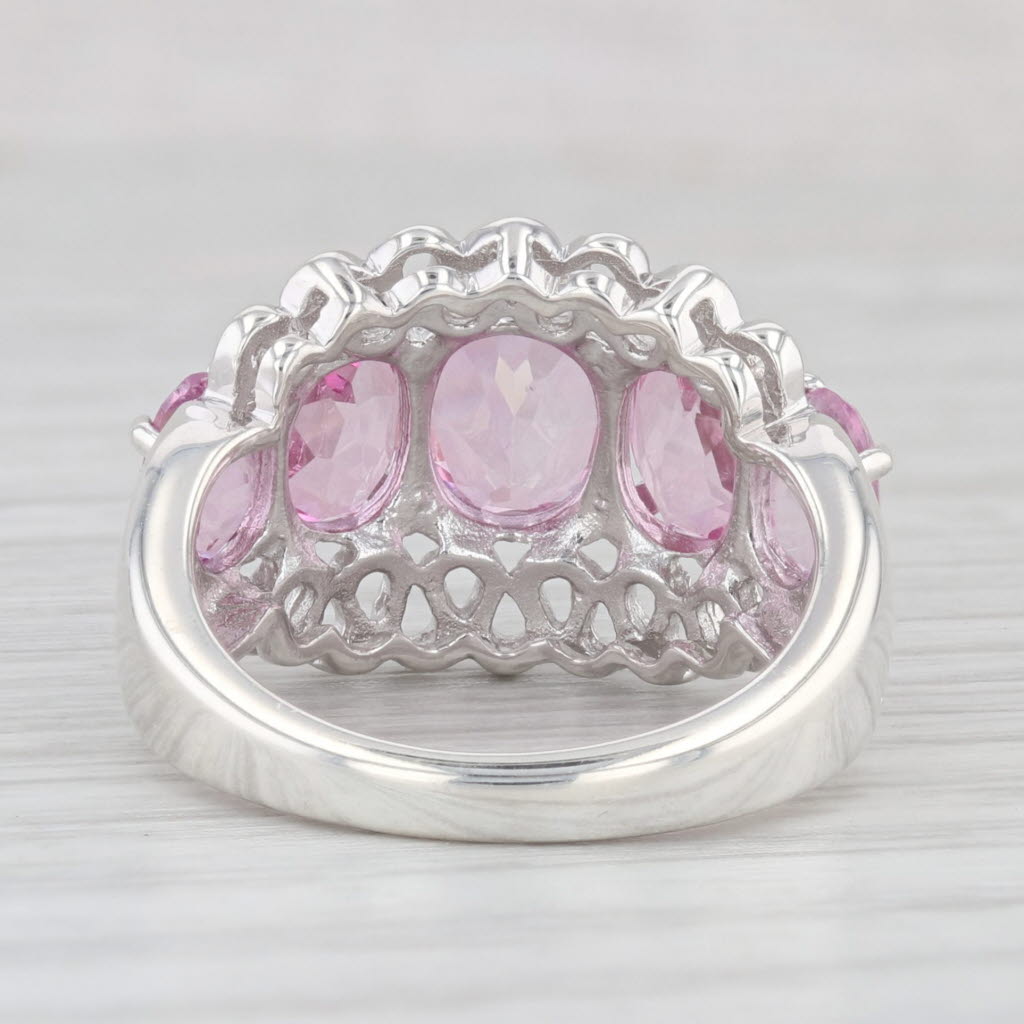 Light Gray 4.50ctw Pink Mystic Topaz Ring Sterling Silver Size 6