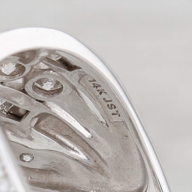 Gray New 2.10ctw Diamond Overlay Ring 14k White Gold Size 7 Cocktail