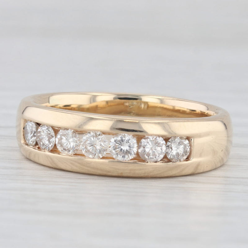 Light Gray 1ctw Diamond Men's Wedding Band 14k Yellow Gold Size 12.5 Ring