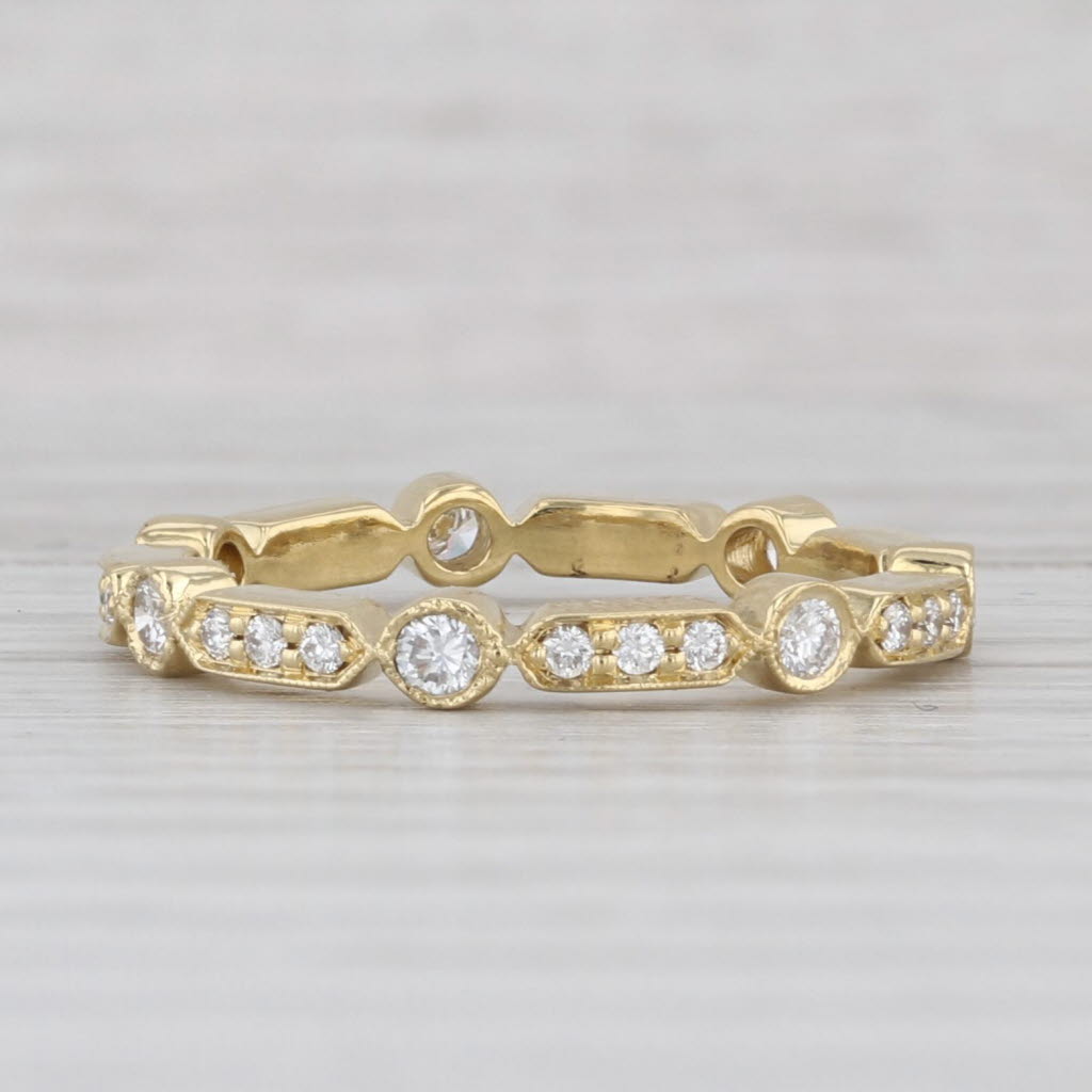 Penny Preville 0.35ctw Diamond Eternity Band 18k Gold Stackable Wedding Ring