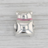 Authentic Pandora Baby Girl Teddy Bear Charm 791124EN24 Pink Enamel Silver