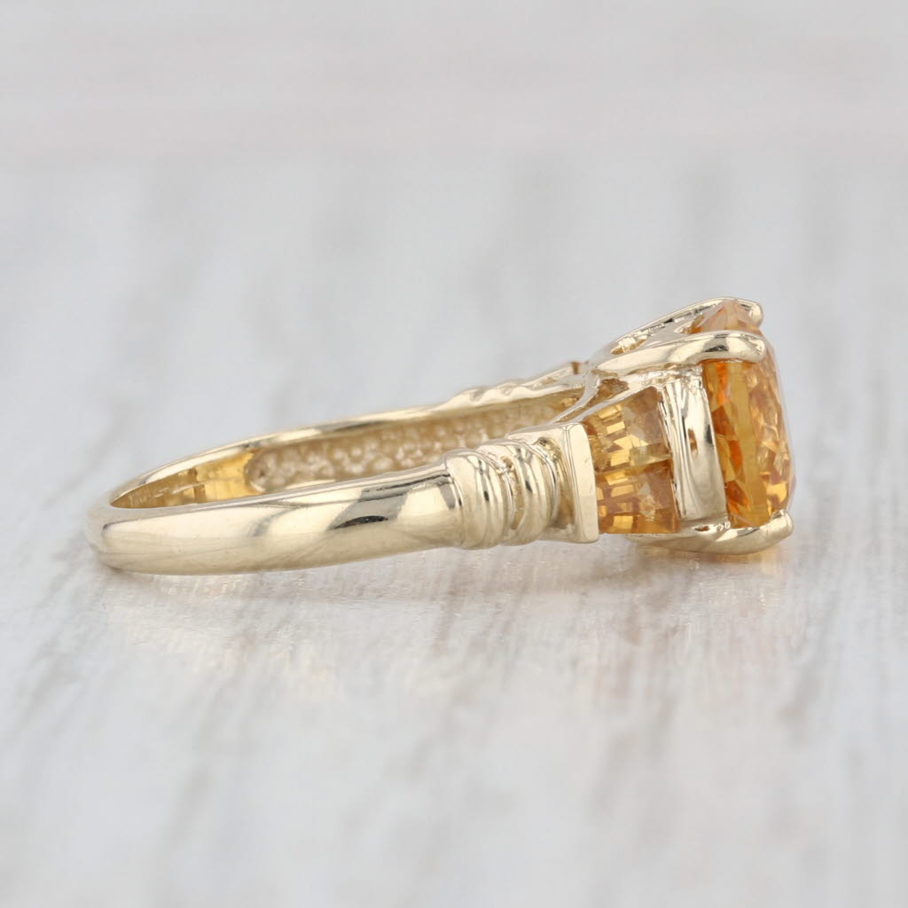 2.74ctw Oval Citrine Ring 10k Yellow Gold Size 5