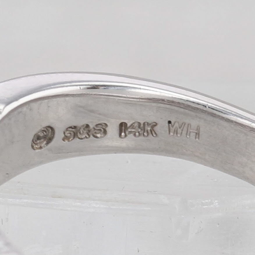 Gray 1.25ctw Pave Diamond Ring 14k White Gold Size 8.5 Wedding Anniversary Band