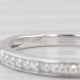 Diamond Wedding Band 10k White Gold Size 5.25 Stackable Ring