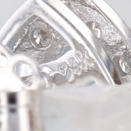 1.50ctw Aquamarine Diamond Halo Teardrop Stud Earrings 14k White Gold