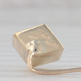Gray Vintage Tiffany & Co Cube Stickpin 14k Yellow Gold Push On Back