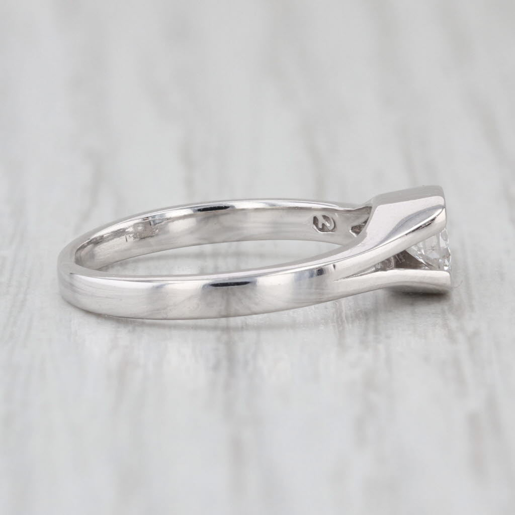 0.28ct Diamond Solitaire Engagement Ring 14k White Gold Size 6