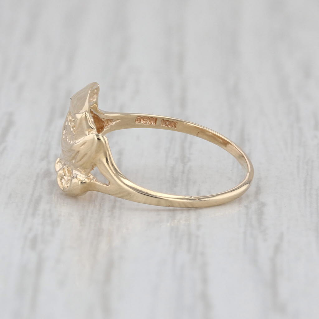 Noah's Ark Ring 10k Yellow Gold Small Size 4 Religious Jewelry