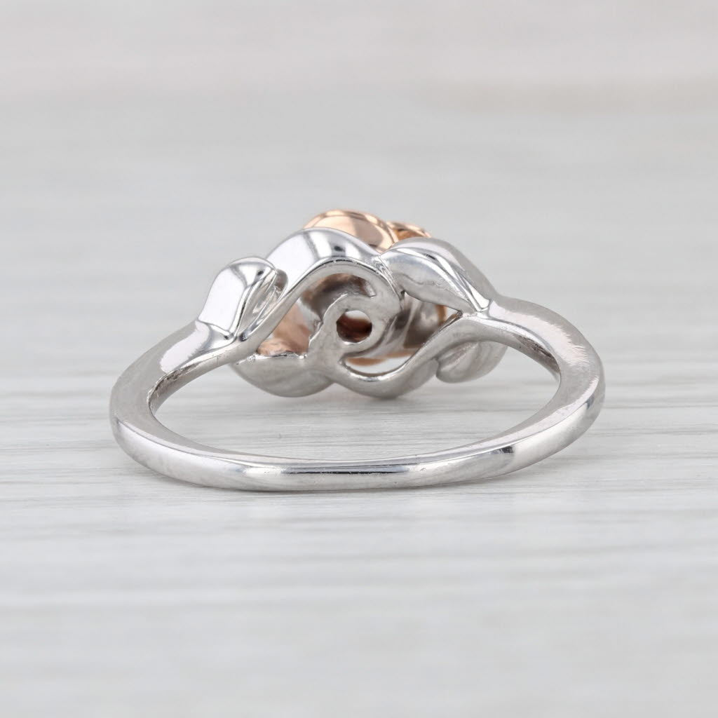 Disney Enchanted Belle Diamond Engagement Ring 10k Rose White Gold Size 8.5