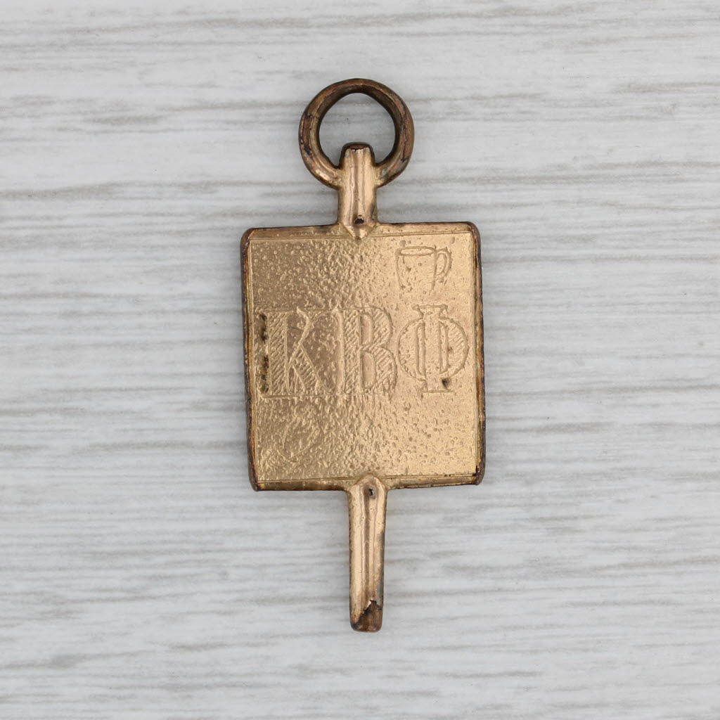 Gray Kappa Beta Phi Key Fob Fraternity Secret Society Pendant Antique 1922