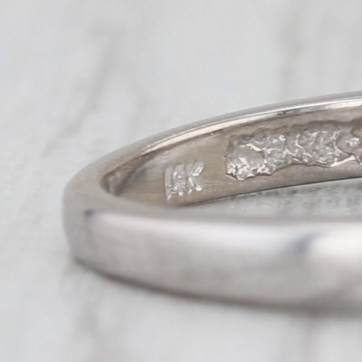 0.81ctw Diamond 3-Stone Engagement Ring 14k White Gold Size 9.25 Ring