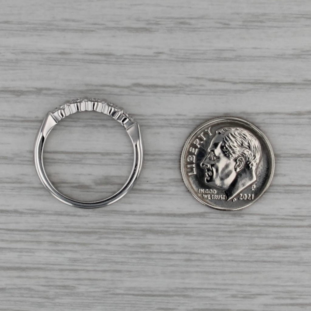 Hearts on Fire 0.68ctw Diamond Wedding Band 18k White Gold Size 6.5 Anniversary