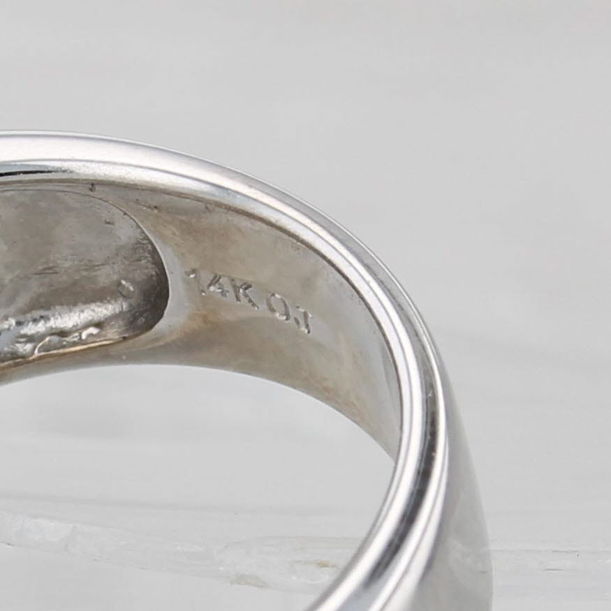 Light Gray 0.45ctw Open Work Diamond Ring 14k White Gold Size 5