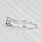 0.15ct Diamond Solitaire Engagement Ring 14k White Gold Size 5 Vintage