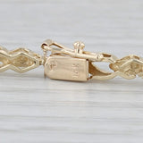 1.92ctw Emerald Diamond Bracelet 14k Yellow Gold X Link Chain 7"