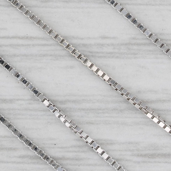 Gray 0.35ctw Diamond Cross Pendant Necklace 14k White Gold 18" Box Chain