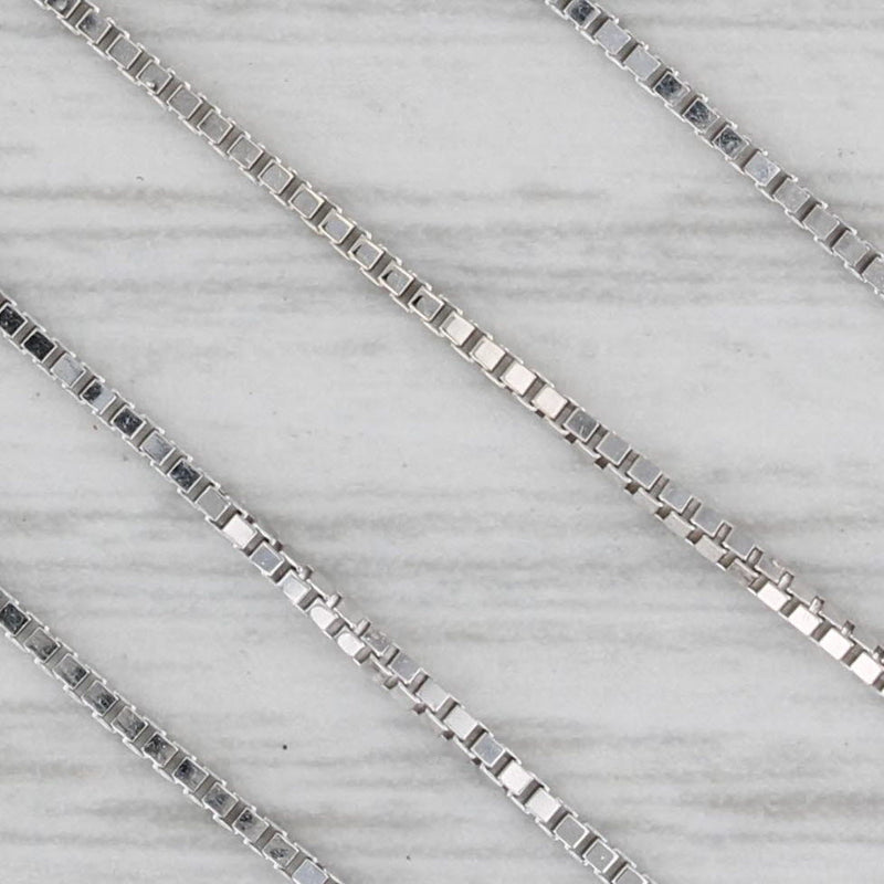 Gray 0.35ctw Diamond Cross Pendant Necklace 14k White Gold 18" Box Chain