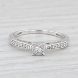 0.10ctw Diamond Engagement Ring 14k White Gold Size 7