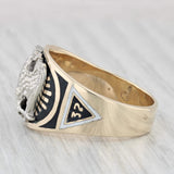 Scottish Rite Eagle Ring 10k Gold Size 9.5 Masonic 32nd 14th Degree Yod Signet