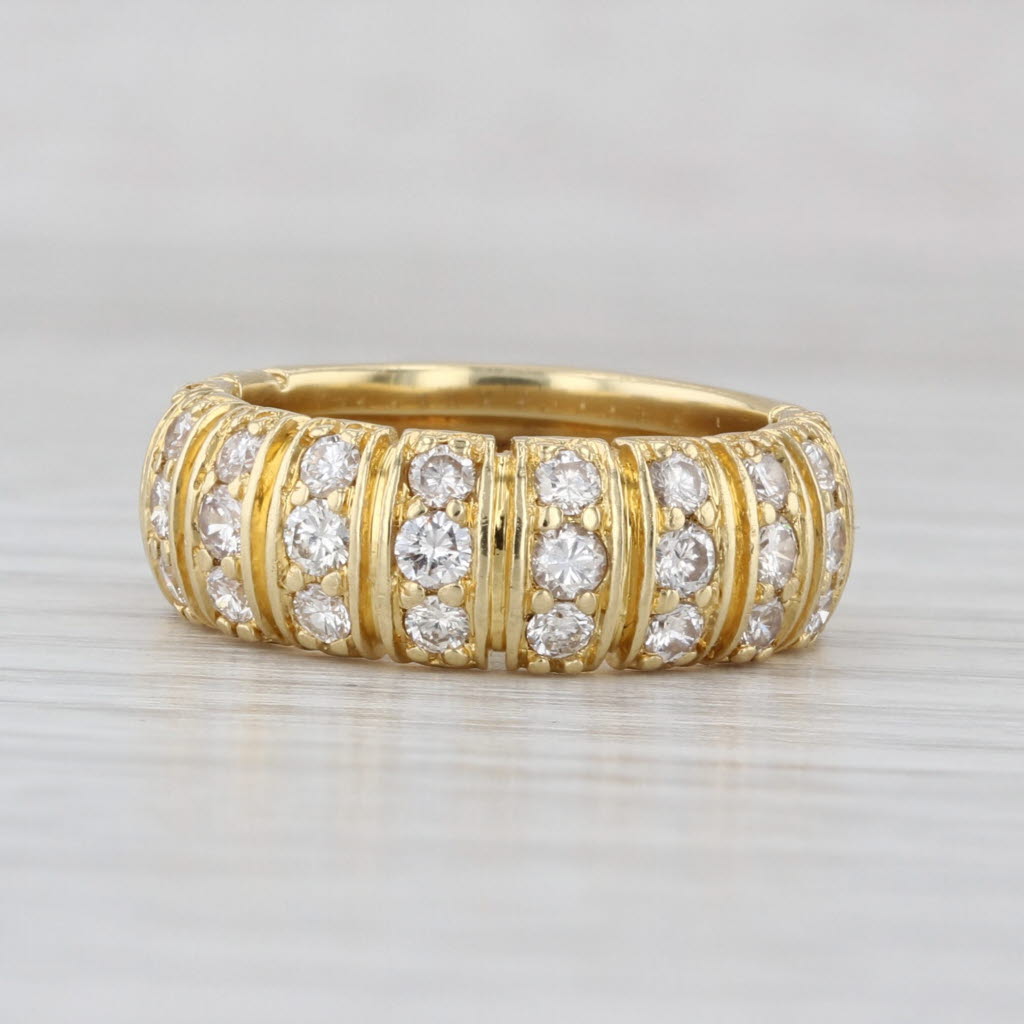 1ctw Diamond Ring 18k Yellow Gold Size 5.75 Anniversary Wedding Band