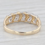 Diamond 10k Yellow and White Gold Size 8 Ring Wedding Band