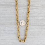 Long Cable Chain Necklace 18k Yellow Gold 29.75" 6.7mm