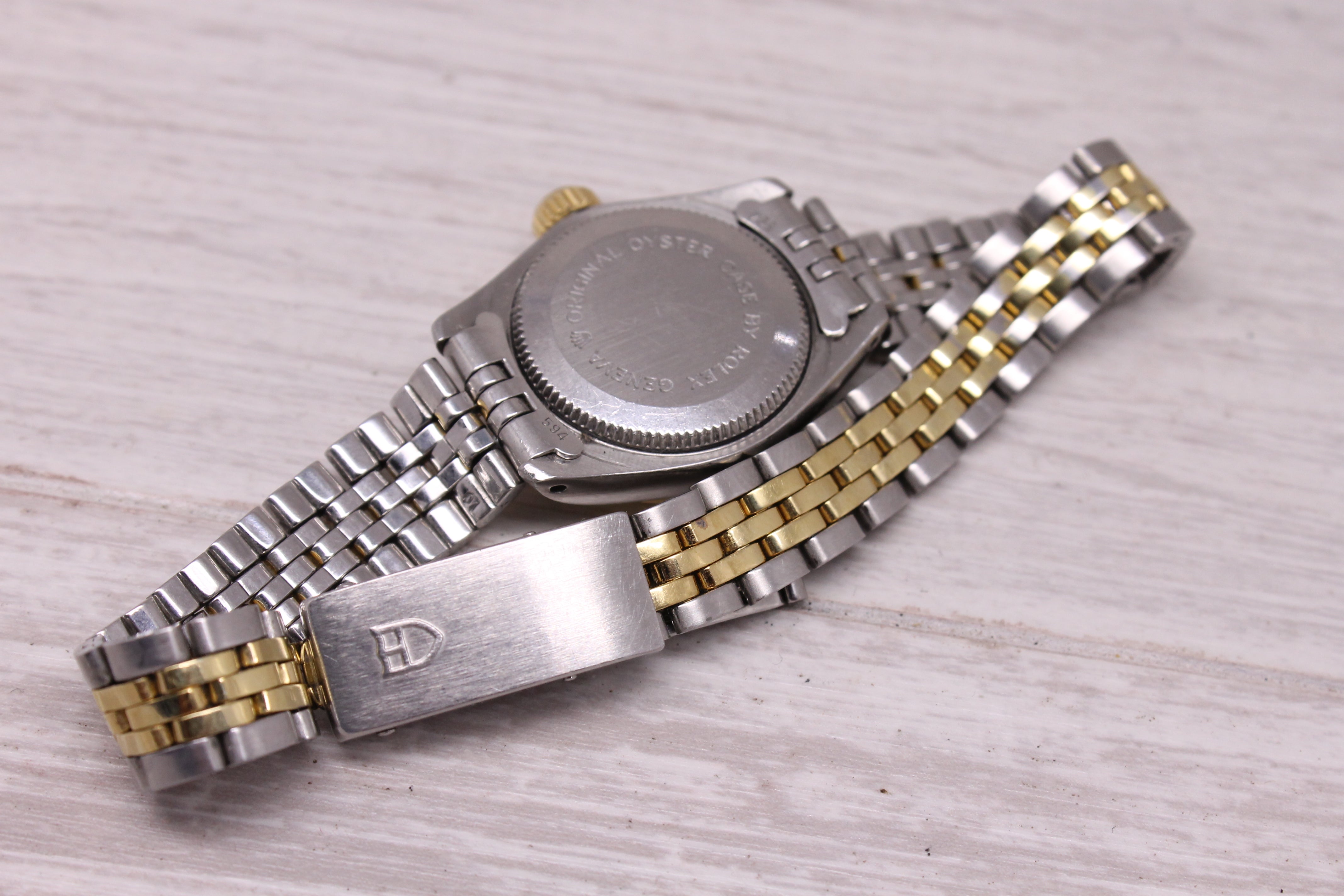 Tudor Princess Date Ladies 23mm Automatic Watch Date Fluted Two Tone 92513