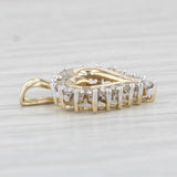 0.42ctw Diamond Open Heart Pendant 14k Yellow Gold Small Drop