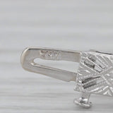 Art Deco 0.52ctw Diamond Lab Created Sapphire Bracelet 14k White Gold 5.75"