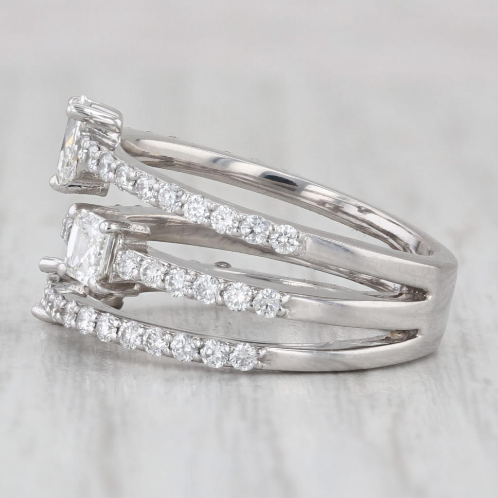 Penny Preville 1.14ctw Diamond Orbit 3-Band Ring 18k White Gold Size 6