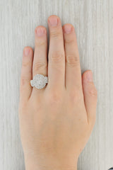 Gray 1.03ctw Diamond Cluster Ring 14k Yellow Gold Size 9.25 Cocktail