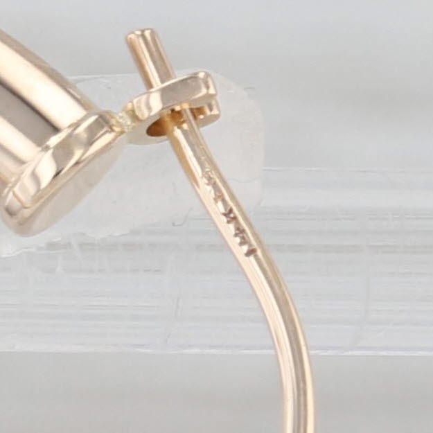 Round Hoop Earrings 14k Yellow Gold Snap Top Pierced Hoops