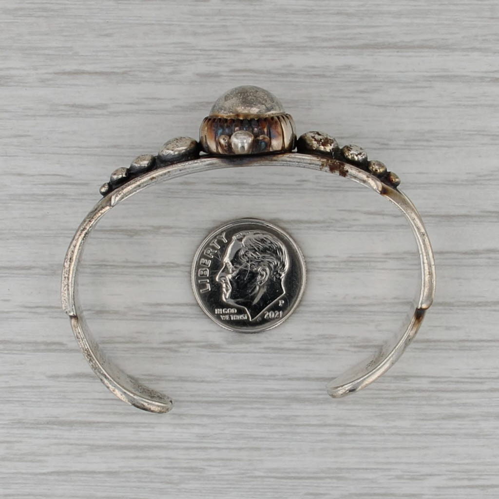 David Dear Dots Cuff Bracelet Sterling Silver 6" Statement