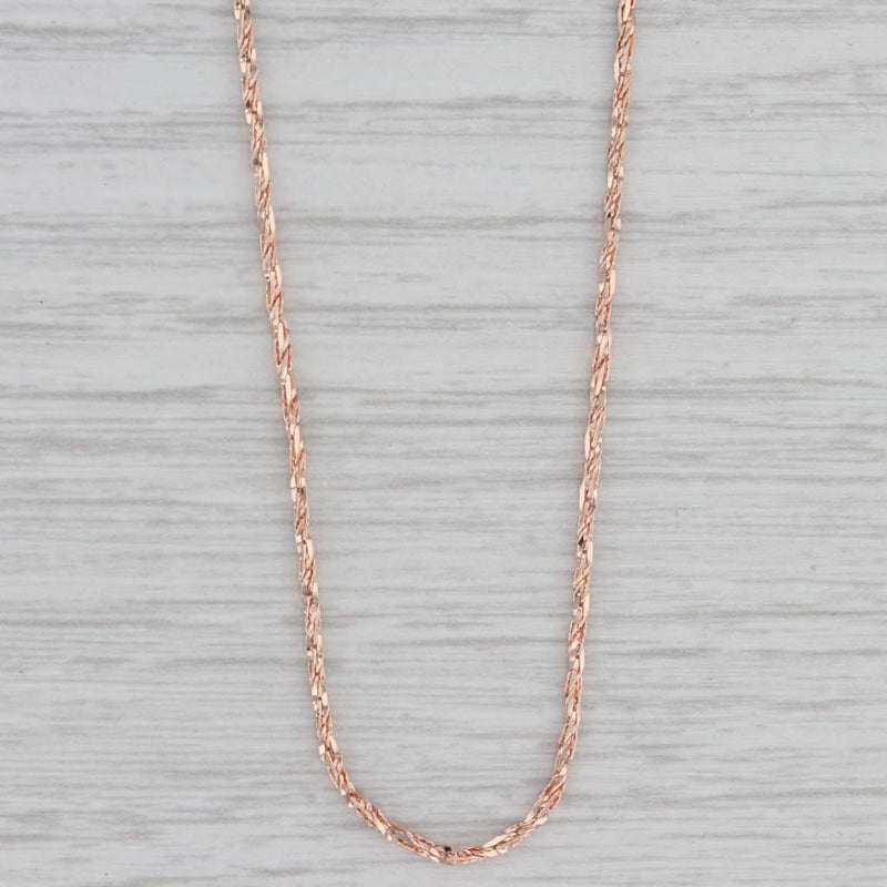 Effy Rope Chain Necklace 14k Rose Gold 24" 1mm Italy
