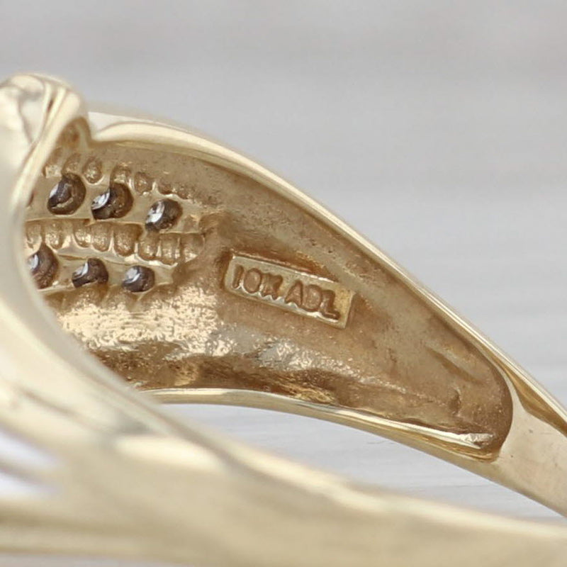 Gray 0.16ctw Diamond Ring 10k Yellow Gold Size 7.25