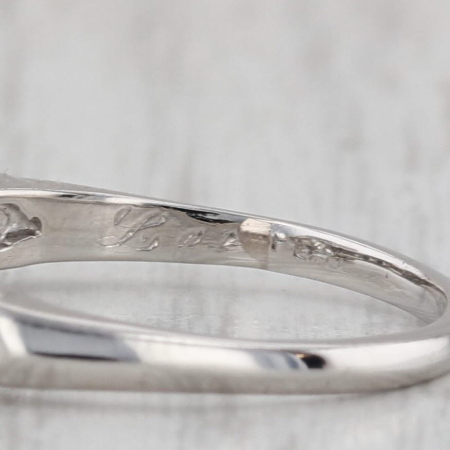 Vintage 0.77ctw Old European Diamond Engagement Ring Platinum Size 5.5