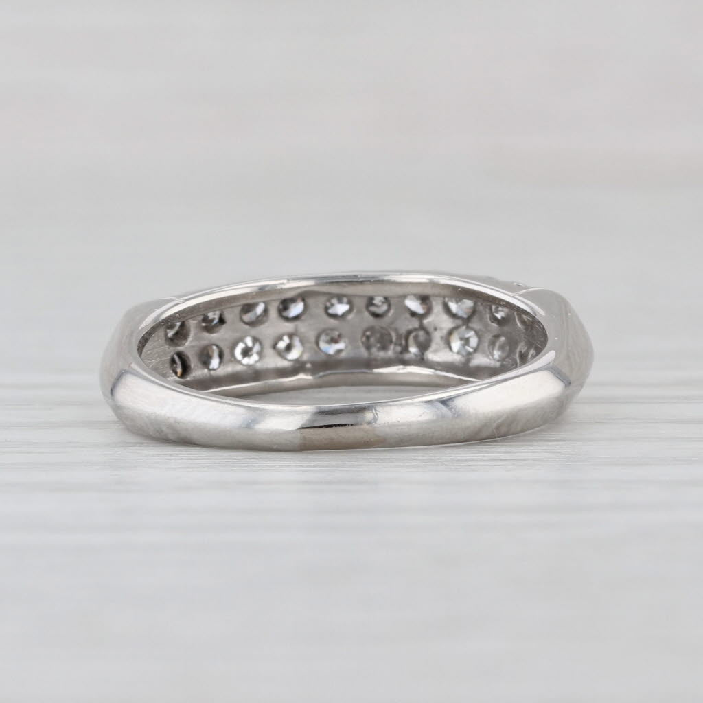 Antique 0.33ctw Diamond Wedding Anniversary Band Platinum Size 7 Stackable