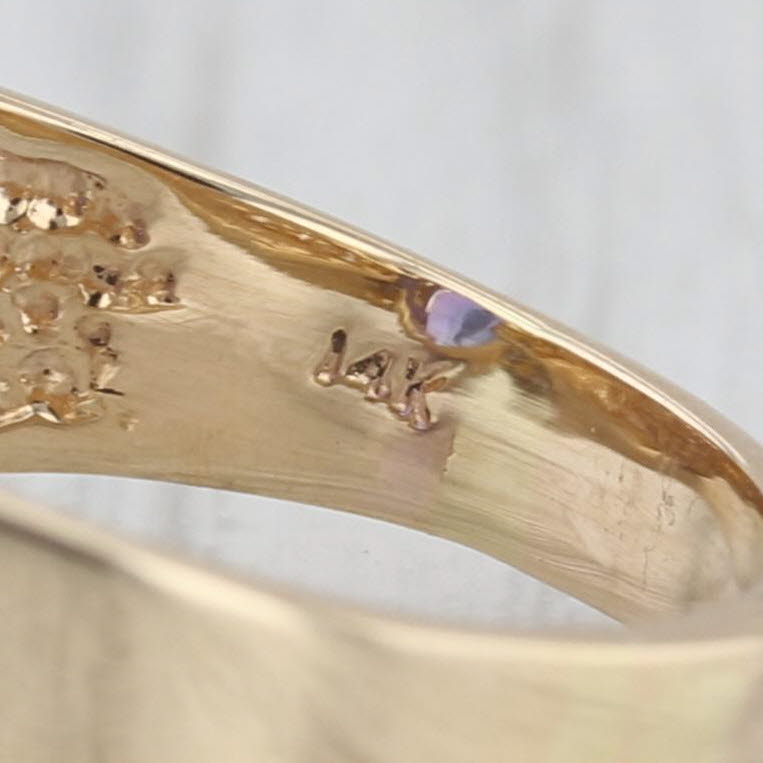 5.01ctw Oval Tanzanite Diamond Ring 14k Yellow Gold Size 8-8.25