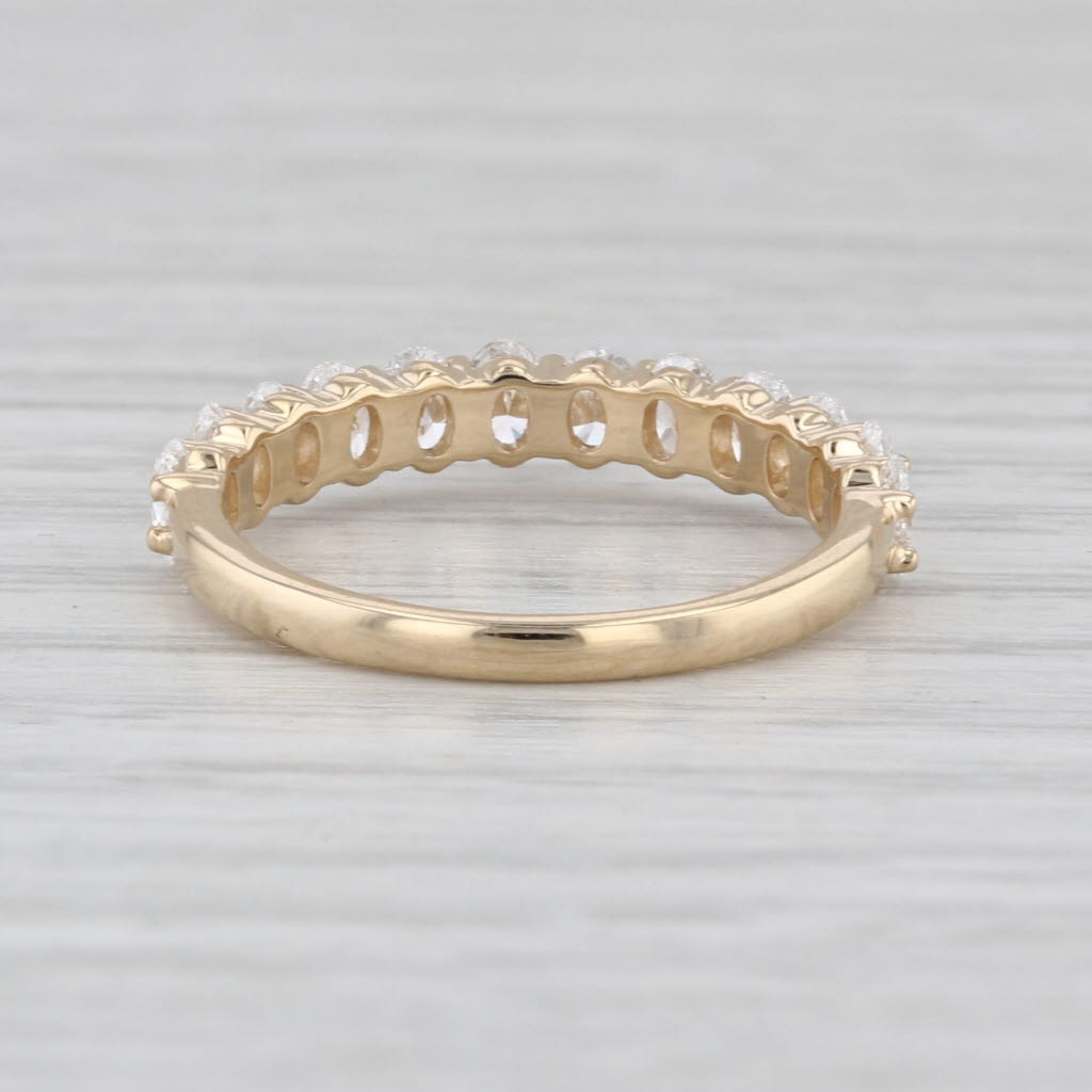 New 1.17ctw Lab Grown Diamond Wedding Band 14k Yellow Gold Stackable Ring