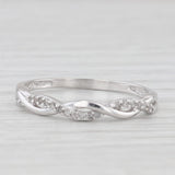Woven Diamond Ring 10k White Gold Size 8.5 Band Wedding Anniversary Stackable