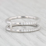 Light Gray 0.25ctw Diamond Ring Jacket 14k White Gold Wedding Band Enhancer Size 5.25
