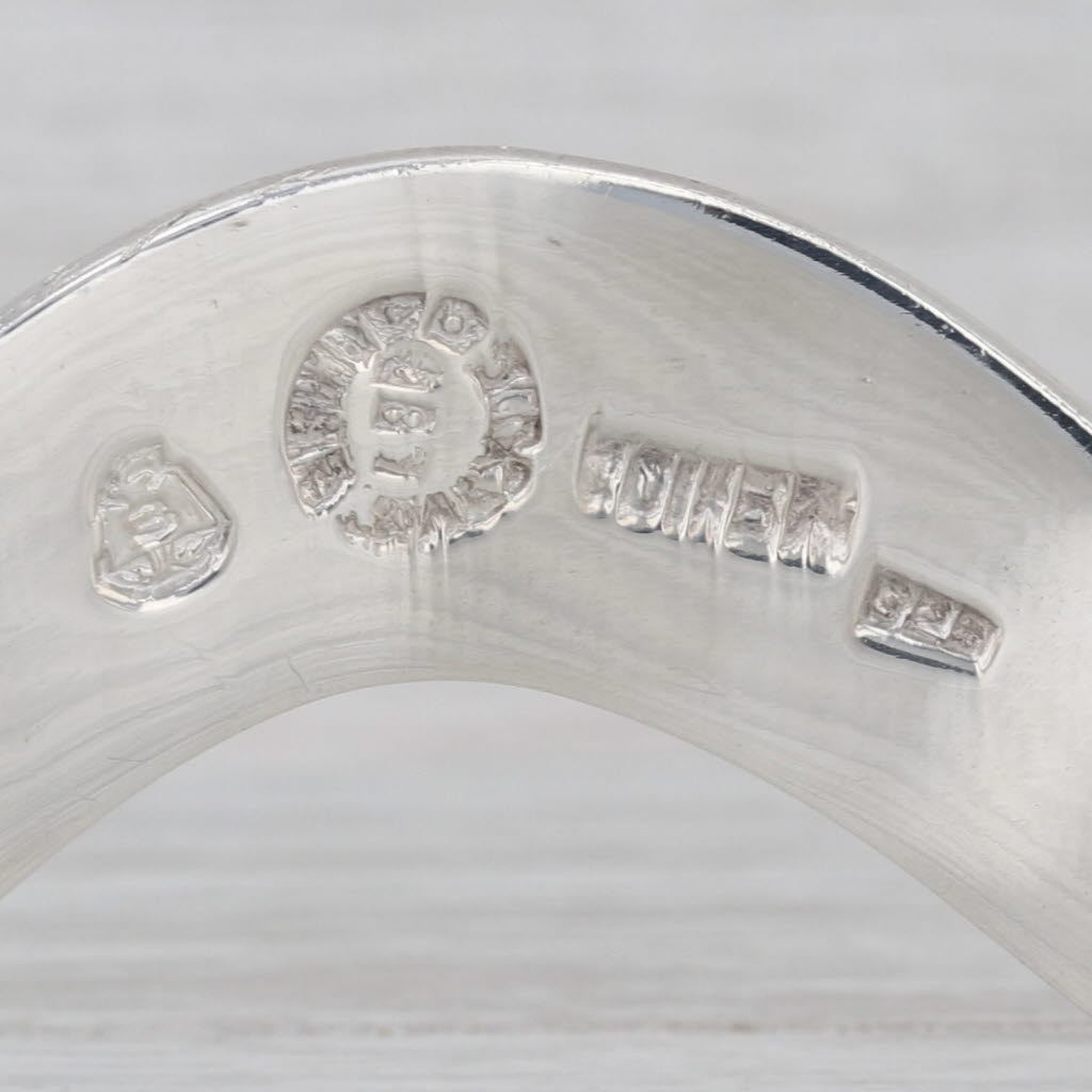 Contoured Wavey Cuff Bracelet Sterling Silver Mexico Statement