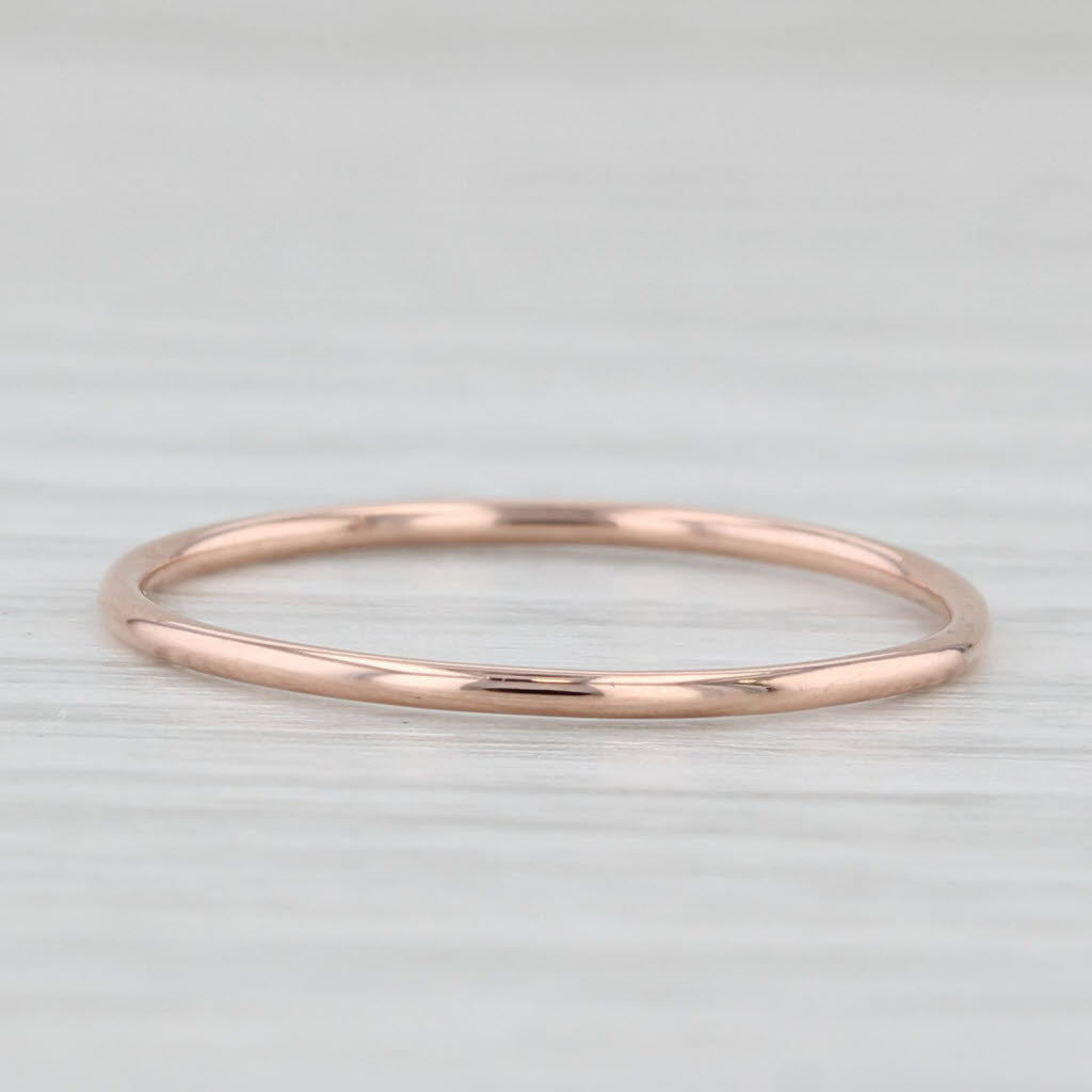 Light Gray Rose Gold Band 10k Stackable Size 6.5 Wedding Ring